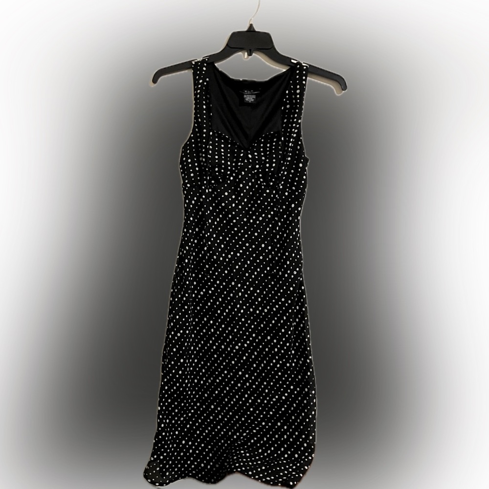 F.L.P. Faith Love Passion Black Polka Dot Dress Sz 6 (82025)